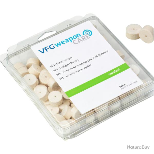 Tampons de nettoyage COMFORT fusils (petit format) (Mod�le: 100 tampons, Calibre: 12)