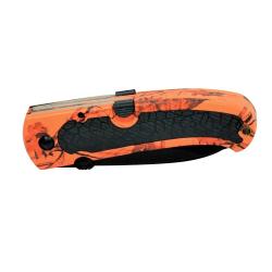 Couteau de chasse pliant Keos 3 Lames 9cm manche camo blaze black