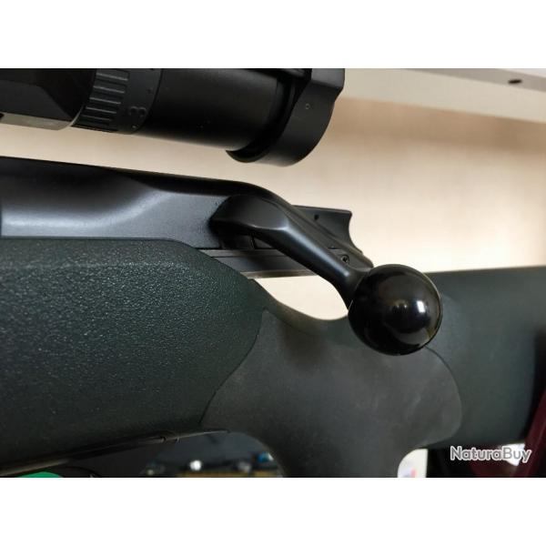 BOULE XL 25 mm noire. Delrin poli. Pour levier d'armement BLASER R93 - R8 ou autres avec filetage M6