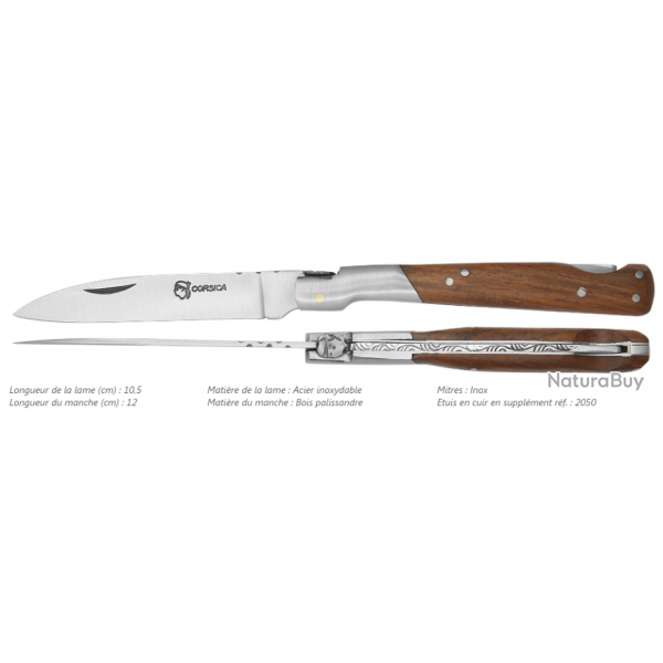 COLLECTION CORSE  Couteau van 12 cm - palissandre