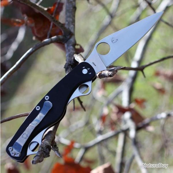 Couteau Spyderco ClipiTool Rescue Lame Acier 8Cr13MoV Manche G-10 SC208GP