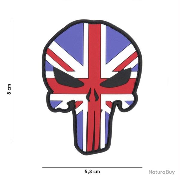 Patch 3D PVC Punisher Skull Anglais (101 Inc)