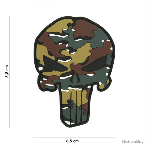 Patch 3D PVC Punisher Skull Camo Belge (101 Inc)