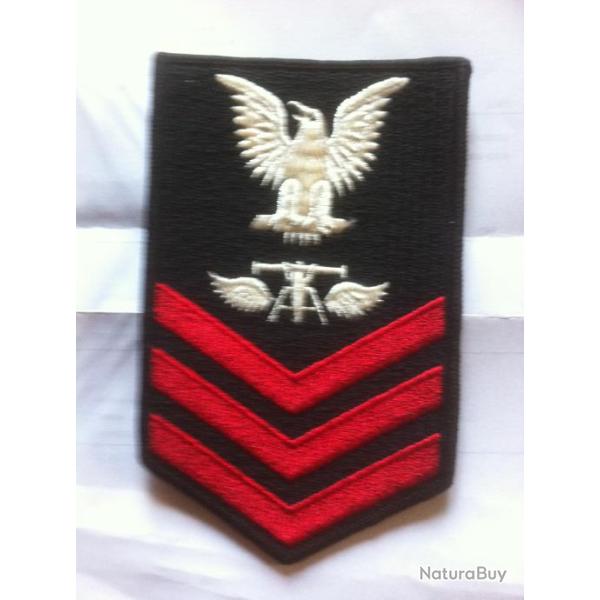 ecusson patch US NAVY fire control technician WWII brod� � coudre