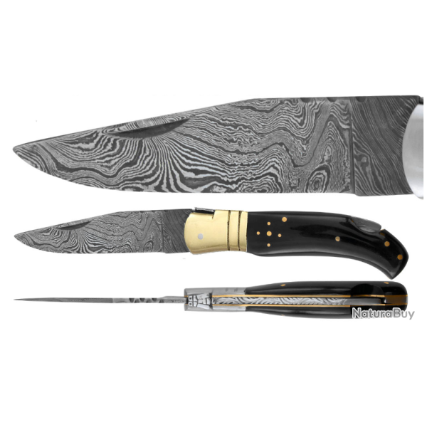 DAMAS - Couteau 11,5 cm - corne