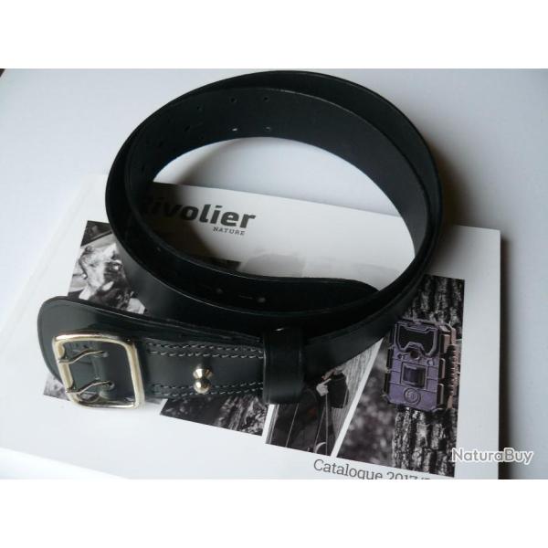Ceinture cuir � double ardillon...  110/120 cm