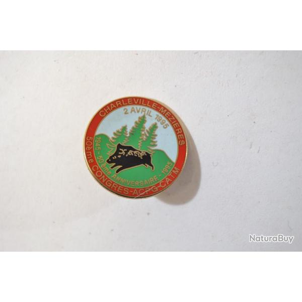 Insigne/pins 50 anniversaire liberation des Ardennes, ACPG CATM Charleville-Mzires, 2 avril 1995