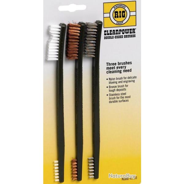 Set de 3 brosses de nettoyage - Birchwood Casey
