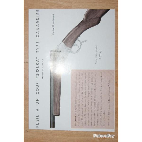 notice fusil SOLKA  1 coup -  (d8c3101)