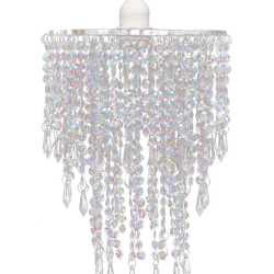 Lustre plafonnier suspendu lampe moderne cristal 30,5 cm blanc 2402012