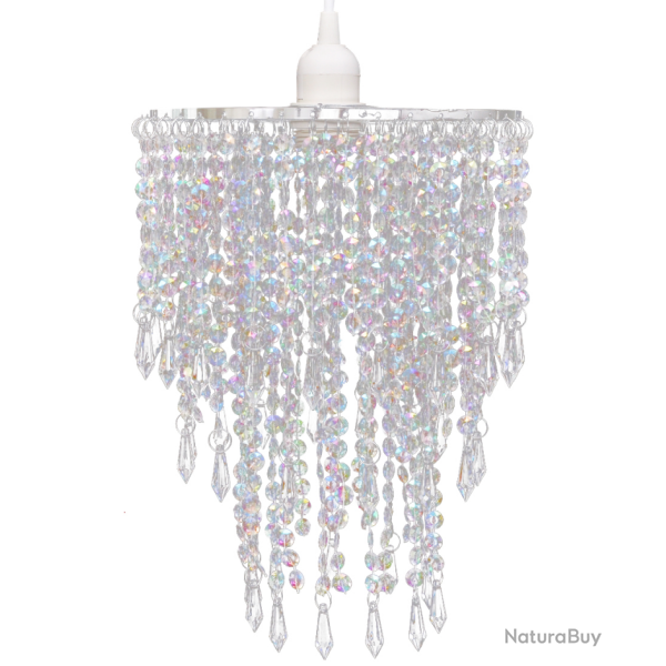 Lustre plafonnier suspendu lampe moderne cristal 30,5 cm blanc 2402012