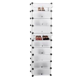 Armoire &eacute;tag&egrave;re rangement montage simple syst&egrave;me enfichable 10 compartiments blanc 2012057