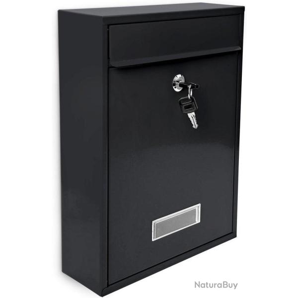 Boite aux lettres design contemporain murale noir jardin ext�rieur 1013003
