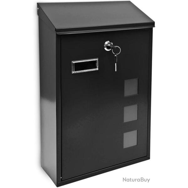 Boite aux lettres design contemporain murale noir jardin ext�rieur 1013008