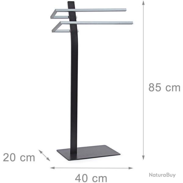 Porte s�che serviette sur pied salle de bain universelle acier 85 cm 3213011