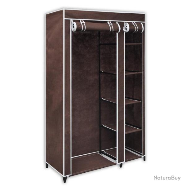 Armoires penderie etagre tissu marron entre chambre camping 2002001