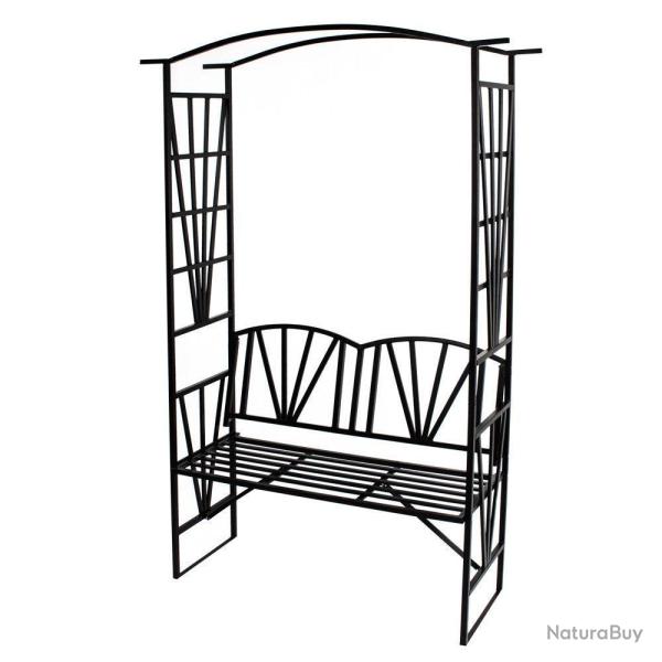 Arche arceau rosier treillis de jardin support pour plantes grimpantes avec banc 2008081