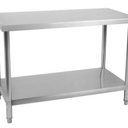 Table de travail professionnelle acier inox pieds ajustable 100 x 60 cm 3614078