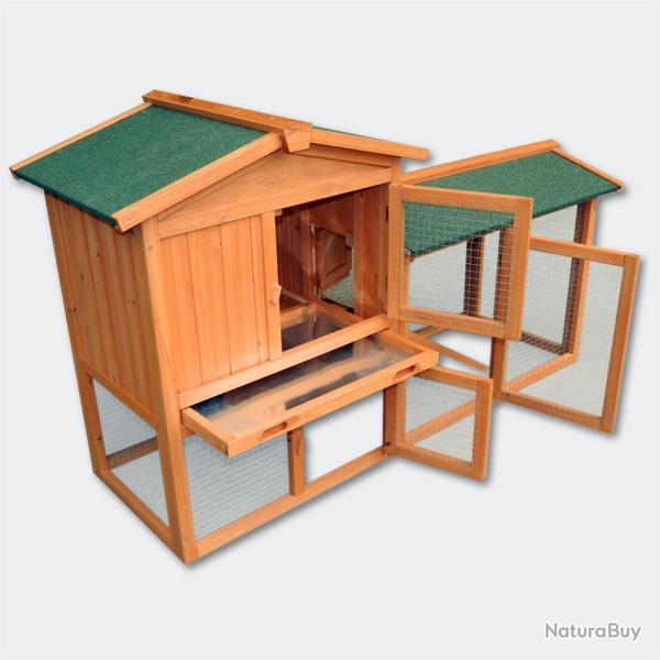 Cabane clapier � lapins rongeurs poulailler lapini�re ou autres petits animaux en bois 1465 x 520 x
