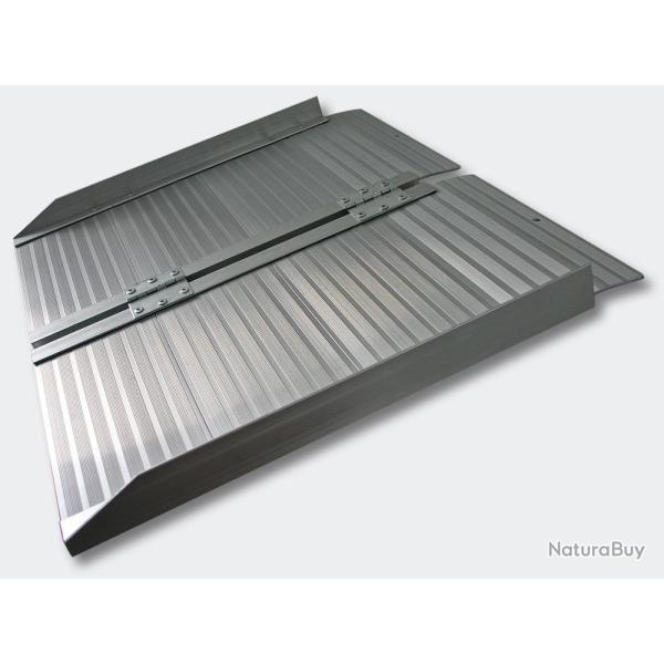 Rampe valise de fauteuil roulant pliante en aluminium 150 cm 270 kg maximum gris 3416017