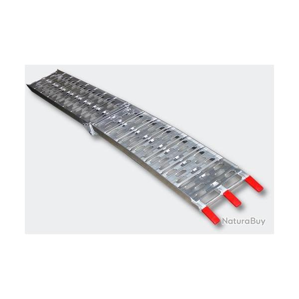 Rampe de chargement pliante moto aluminium jusqu'a 340 kg 220 x 28 cm gris 3416050