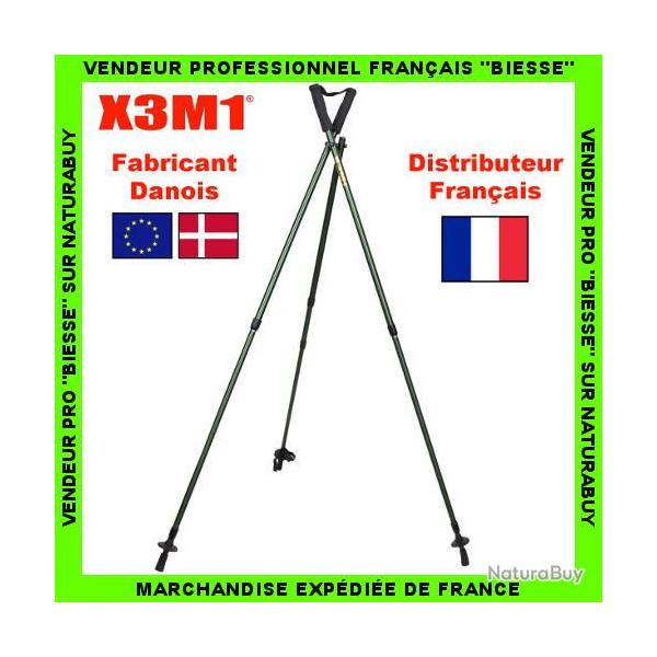 Canne de Pirsch Approche et Affut TRIPODE r�glable X3M1 Neuve avec housse de transport
