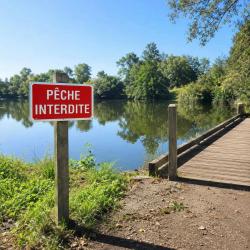Panneau P&Ecirc;CHE INTERDITE Akilux 26X20cm &agrave; l'unit&eacute;