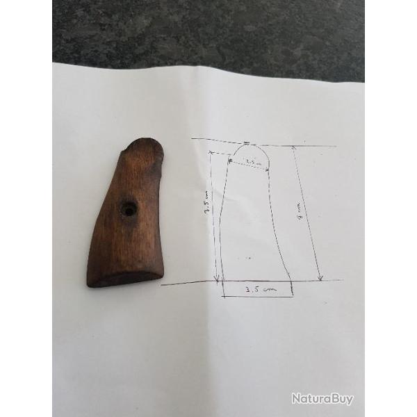 plaquette bois revolver