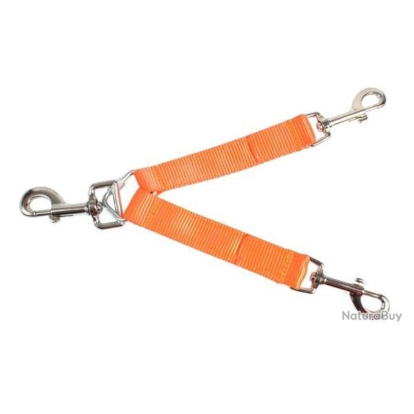Accouple pour deux chiens orange Grands chiens