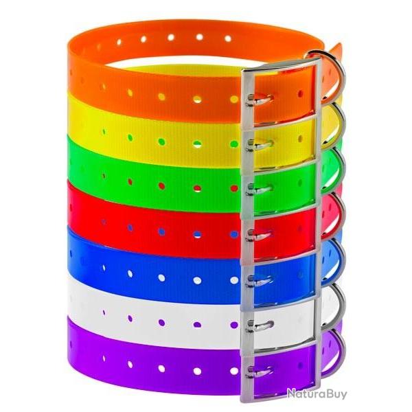 Collier pour chien 2,5 cm PU Country Blanc