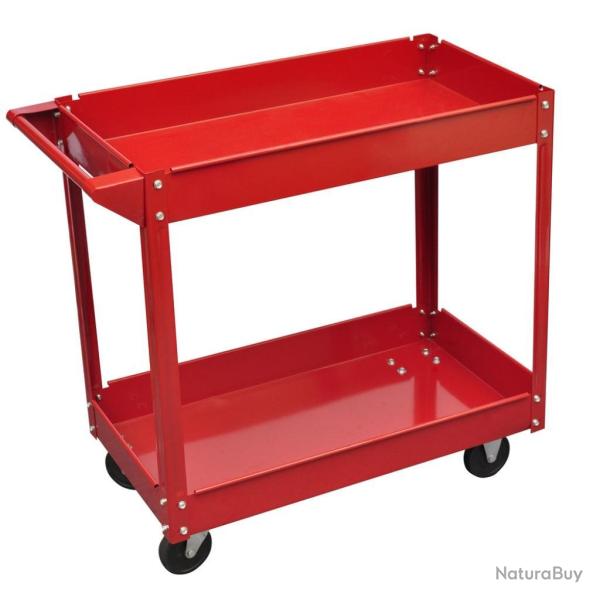 Chariot servante d'atelier charge 100 kg rouge outils garage atelier bricolage 3402077