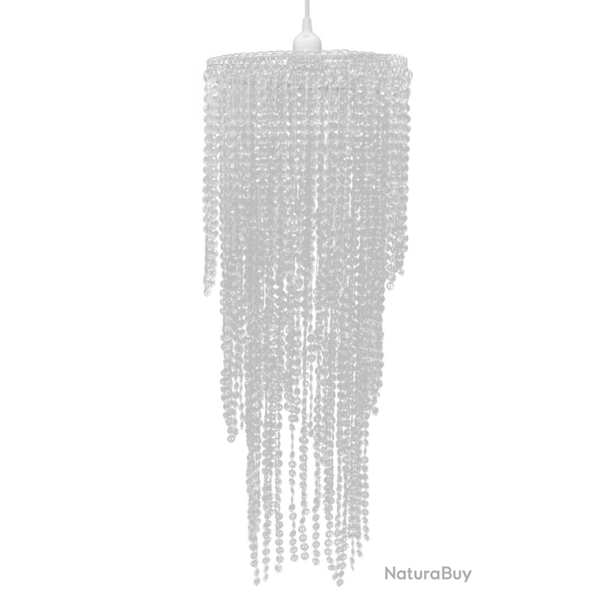 Lustre plafonnier suspendu lampe moderne cristal 70 cm blanc 2402013