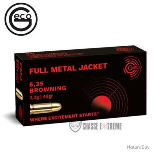 50 Munitions GECO Cal 6,35 Browning 49gr FMJ