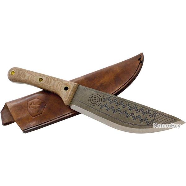 Couteau Condor Primitive Sequoia Lame Acier Carbone 1075 Manche Micarta Made El Salvador CTK390684
