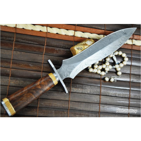 LAME DAMAS - DAGUE DE CHASSE DOUBLE TRANCHANT (2)