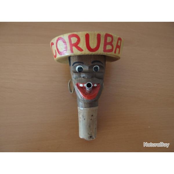 Bec verseur ancien Coruba Rhum en bois complet