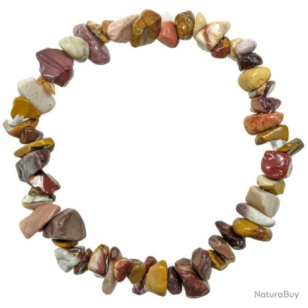 Bracelet en jaspe mokaite - perles baroques