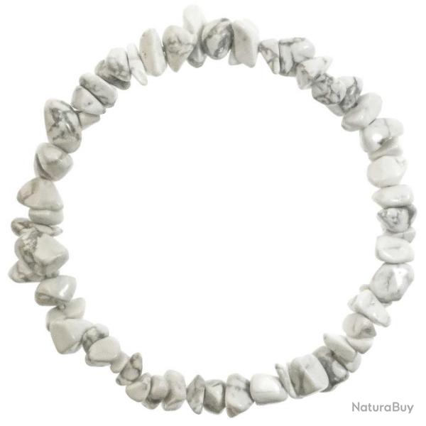 Bracelet en howlite - perles baroques