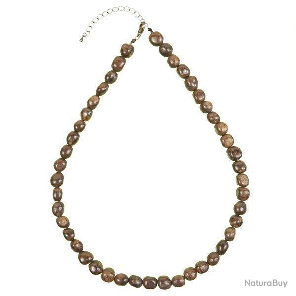 Collier en bronzite - Perles pierres roul�es
