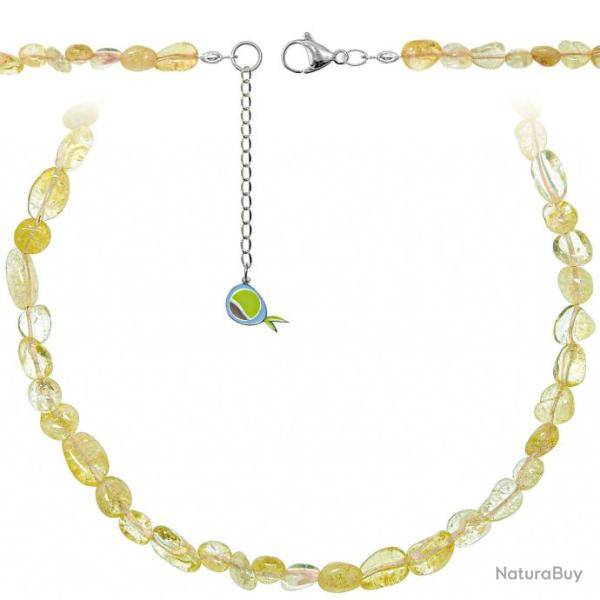Collier en citrine - Perles roul�es 5 � 8 mm - 38 cm