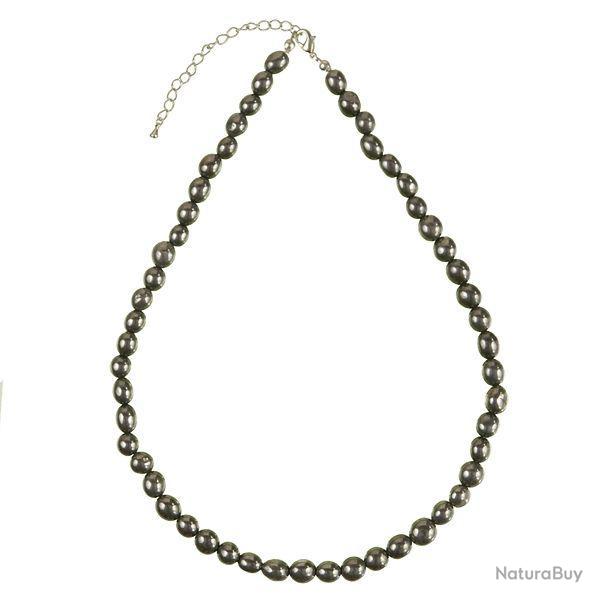 Collier en h�matite - Perles pierres roul�es