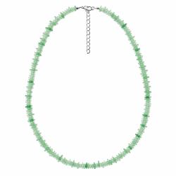 Collier de pierre en aventurine verte - perles baroques