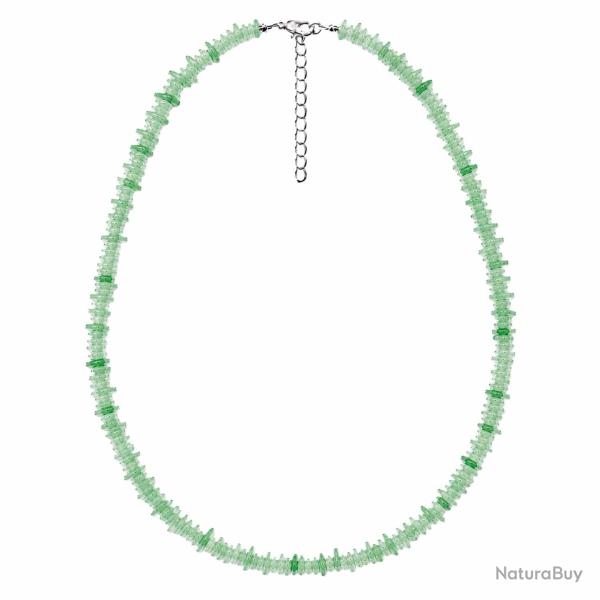 Collier de pierre en aventurine verte - perles baroques