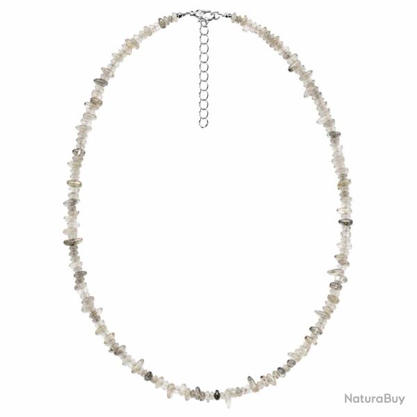Collier de pierre en quartz rutile - perles baroques