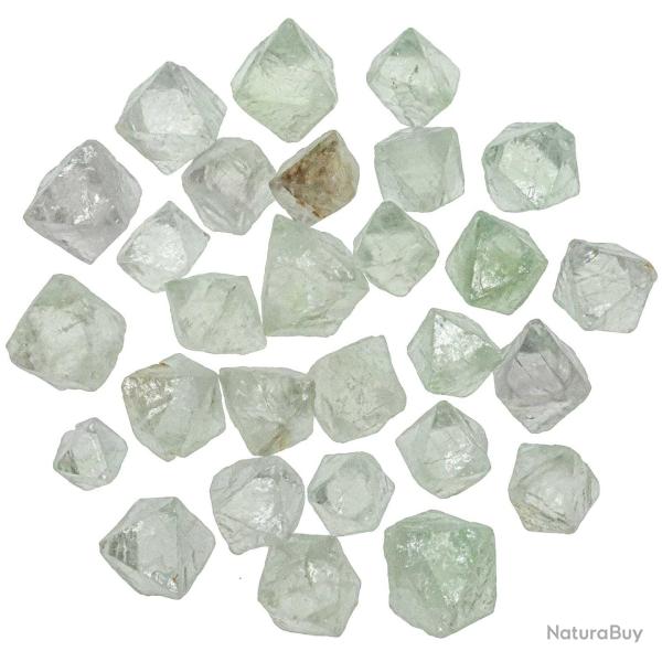 Pierres brutes octa�dres de fluorite (ou fluorine) - 1.5 � 2.5 cm - Lot de 3