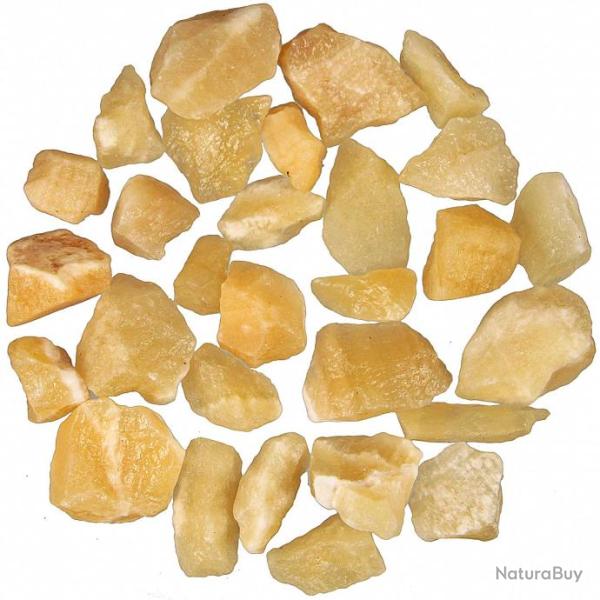 Pierres brutes calcite jaune - 3 � 4 cm - 100 grammes