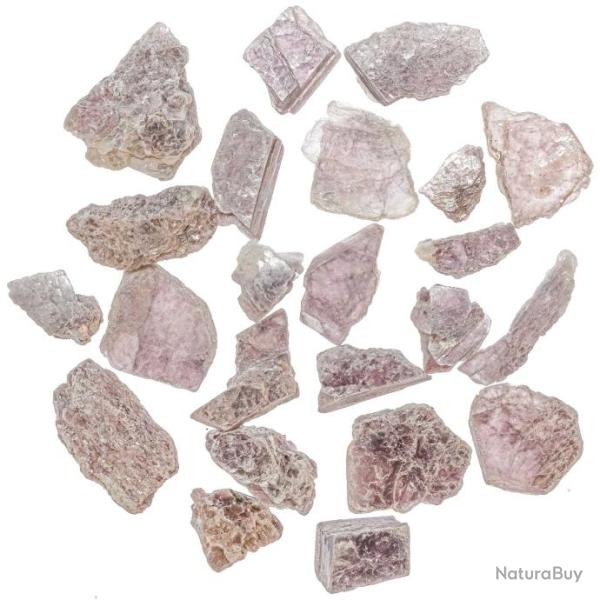 Pierres brutes plaquettes de l�pidolite - 2 � 4 cm - 50 grammes