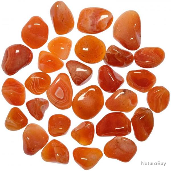 Pierres roul�es cornaline - 2 � 3 cm - Lot de 2