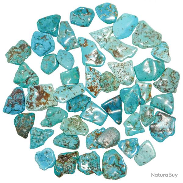 Pierres roul�es turquoise d'Arizona - 1 � 2 cm - 20 grammes