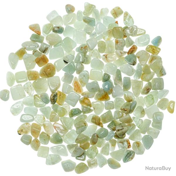 Petites pierres roul�es aigue marine - 8 � 15 mm - 100 grammes